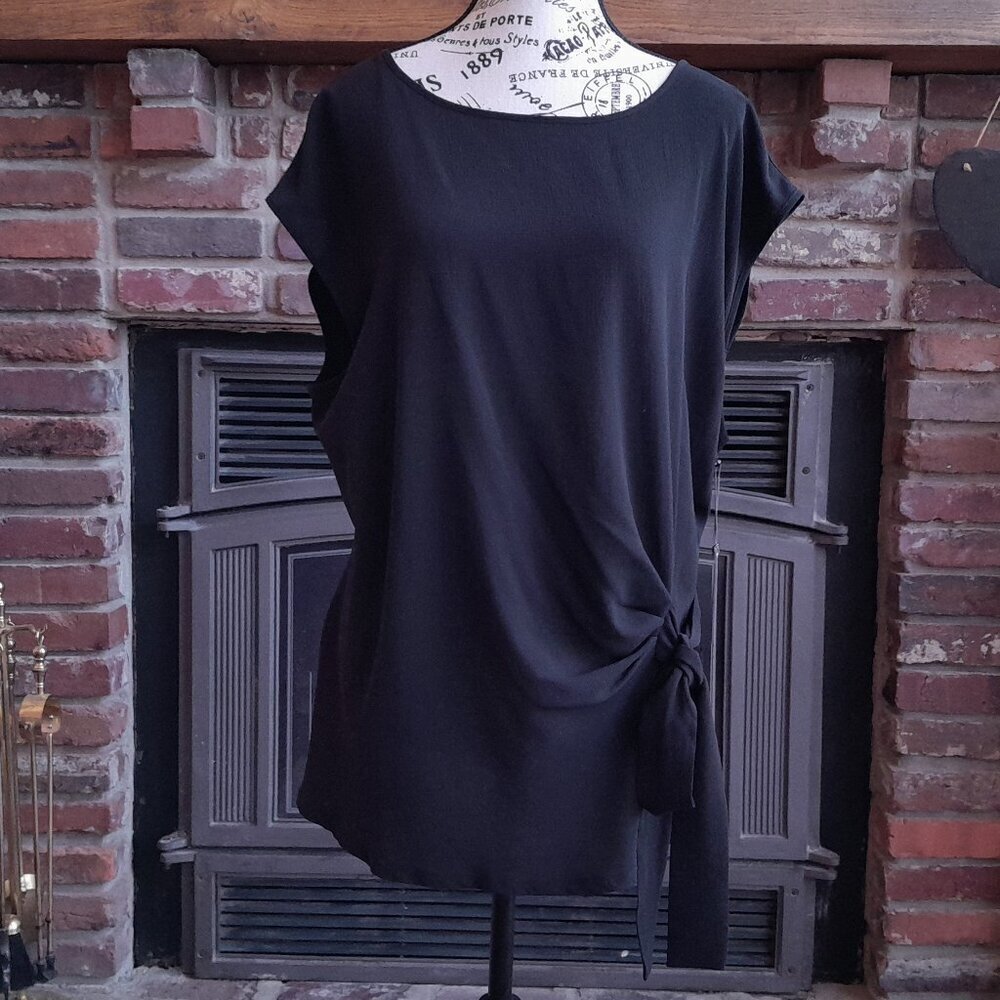 Vince Camuto Black Tie Blouse/Tunic NWT